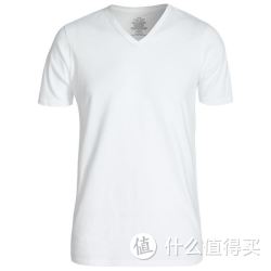 Calvin Klein Stretch Cotton V-Neck T-Shirt 白色弹性V领T恤(2件装)