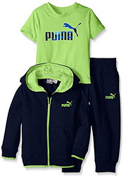 PUMA 彪马  Little Boys' Jogger Full Zip Hoodie with Jogger Pant