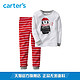 限尺码：Carter's 童装 条纹企鹅居家服2件套