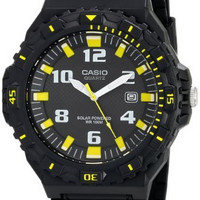 CASIO 卡西欧 MRW-S300H-1B3VCF 男款太阳能腕表 52mm 黑色 黑色 树脂