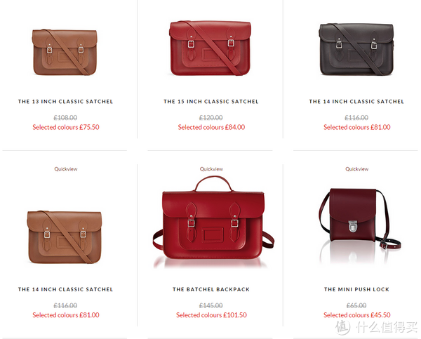 海淘活动：The Cambridge Satchel Company 英国官网 精选包款 冬季大促