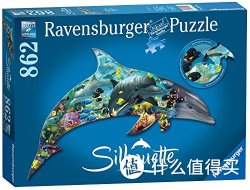 Ravensburger 睿思 R161546 海洋世界 异形拼图 862片+R161522 埃菲尔铁塔 960片 