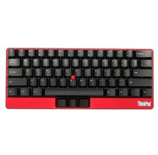 ThinkPad 思考本 4ZU0Q75232 64键 有线机械键盘 红黑色 Cherry青轴 无光