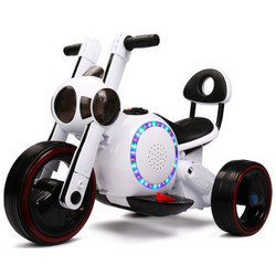 孩子王 儿童电动车 摩托车三轮车可坐电动汽车宝宝玩具 儿童玩具车可坐人 儿童车 太空白