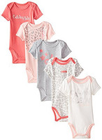 限6~9个月：Calvin Klein 新生儿女宝宝 连体衣5件套