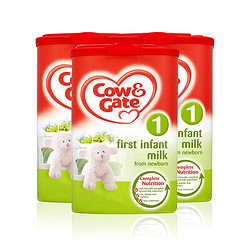 Cow & Gate 牛栏 婴幼儿奶粉 1段 900g*3