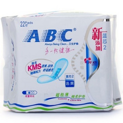 ABC 隐形超极薄 棉柔护垫 163mm*22片 