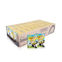 英国 进口牛奶 韦沃（ VIVA）香蕉牛奶 英国学生饮用奶 儿童白领成人风味牛奶 200ML*27盒 *2件