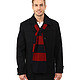 IZOD Peacoat with Rugby Scarf 带围巾羊毛混纺大衣