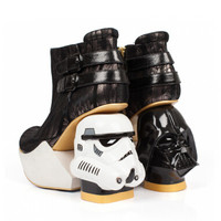 Irregular Choice《星际大战》系列 黑白双煞女士踝靴