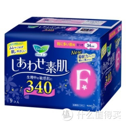 Laurier 乐而雅 F系列 透气棉柔卫生巾 量多夜用34cm 9片