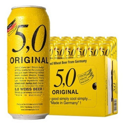 OETTINGER 奥丁格 5.0 ORIGINAL 自然浑浊型小麦啤酒 500ml*24听 +德拉克黑啤 500ml*12