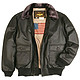 限M码：LANDING LEATHERS Navy G-1 Leather Flight Bomber Jacket 男士海军飞行夹克