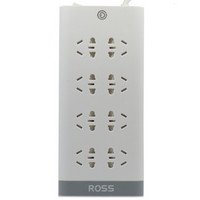 ROSS 罗尔思 W80(18)单排八组小五孔插线板插座 节能防漏电 1.8米