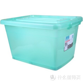 百草园 塑料整理箱收纳箱 衣服杂物储物箱J800系列 大号72L 1个装 绿色