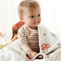 Hoppetta 小蘑菇 寶寶6層透氣紗布 幼童睡袋 寶寶