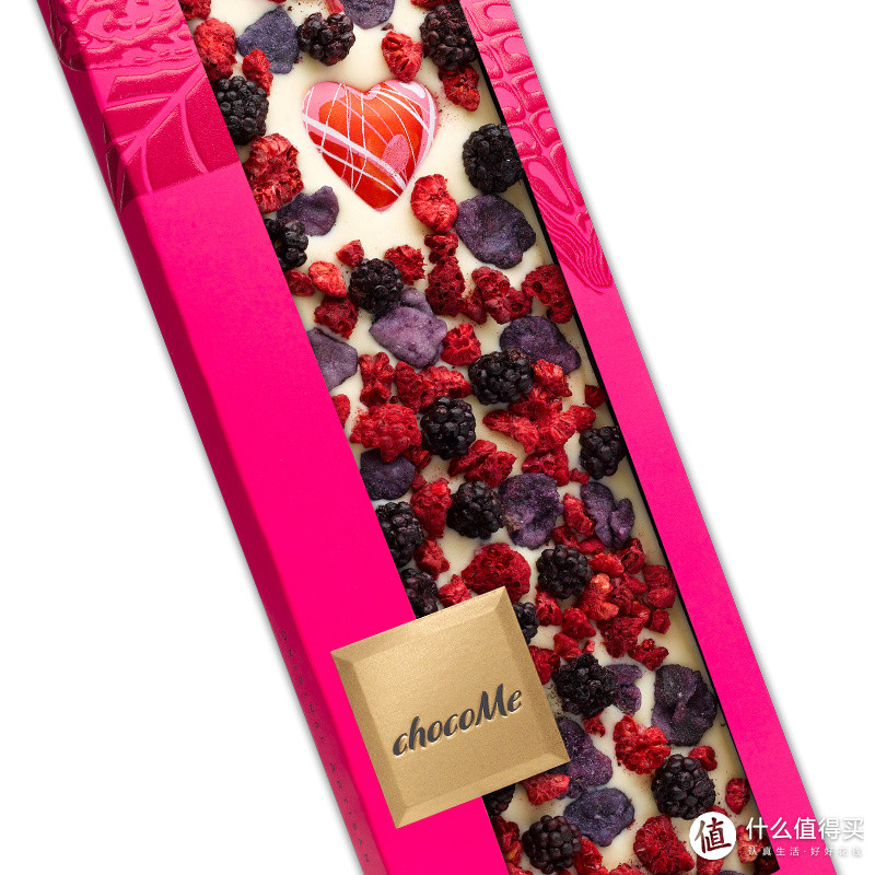 缤纷的心情：chocoMe 巧可美 爱心紫罗兰白巧克力