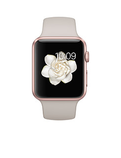 Apple 苹果 Apple Watch 智能手表（42 毫米玫瑰金色铝金属表壳搭配岩石色运动型表带）