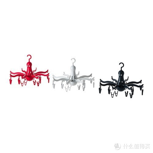 悬挂式晾衣架带16个衣夹, 多种颜色可以选择