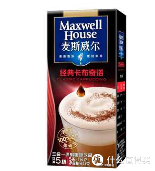 可以自己冲泡的速溶即食卡布奇诺咖啡