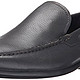 限尺码：Calvin Klein Men's Landen Tumbled Leather Slip-On Loafer, Grey, 8.5 M US