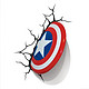 D Light FX Marvel Captain America Shield 3D Deco LED Wall Light