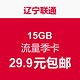 限辽宁：China unicom 中国联通 15GB 流量季卡