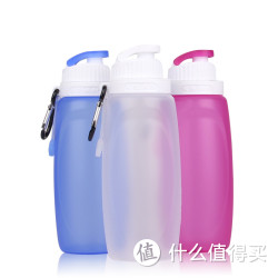 当当优品 便携式 可折叠硅胶水壶 320ml