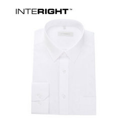 INTERIGHT 机洗 免熨烫 商务男款 长袖衬衫 白色40码