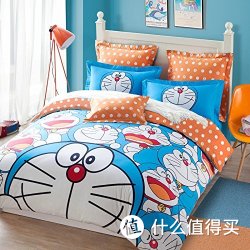 LOVO 乐我家纺 全棉斜纹印花四件套 哆啦A梦  220*240cm