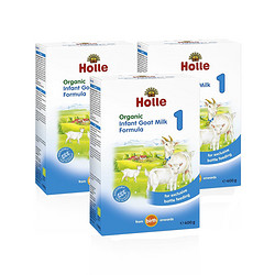 Holle 泓乐 有机婴儿山羊奶粉 1段 400克/罐 3罐 0-6个月