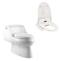 KOHLER 科勒 圣拉非尔五级旋风连体座便器+松下洁身器DL-1130