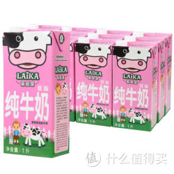 LAIKA莱爱家 低脂牛奶1L*12/箱