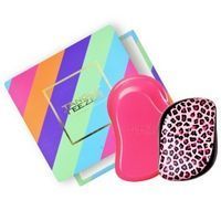 新低价，微信端：TANGLE TEEZER 怦然心动 便携款美发梳礼盒（磨砂银+粉红豹）