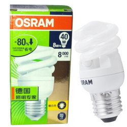 OSRAM 欧司朗 全螺旋型节能灯 8W 暖白色 E27