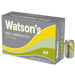 Watsons 屈臣氏 苏打水柠檬草味 330ml*24听 整箱