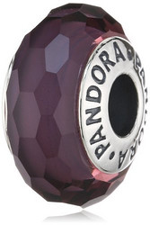 Pandora  791071 纯银多面水晶挂坠 紫色