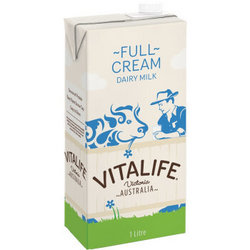 澳洲进口牛奶 Vitalife 全脂UHT牛奶/箱（1Lx12）