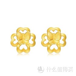 Chow Sang Sang 周生生 68714e 黄金蝶恋花耳环 2.27克