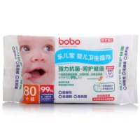 移动端:bobo 乐儿宝 婴儿 湿巾 80片4连包*7