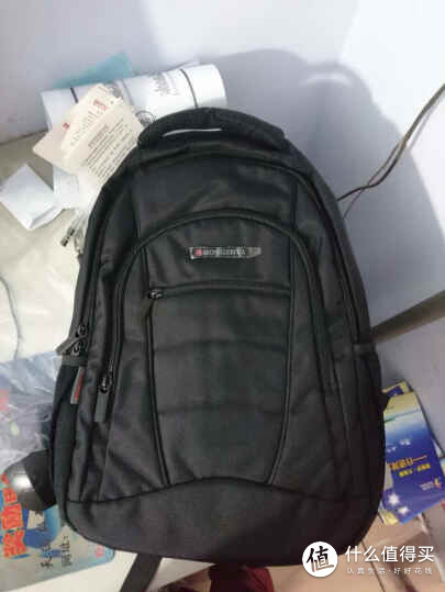 红缀双肩电脑包