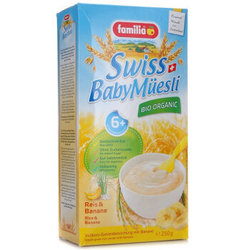 瑞氏麦（familia）宝宝有机香蕉糙米粉6+ 250g 6-36个月婴幼儿米粉