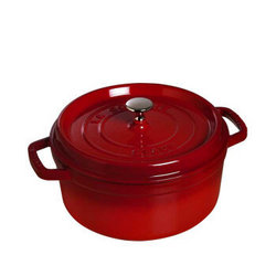 Staub 珐琅铸铁锅 圆底22cm 樱桃红