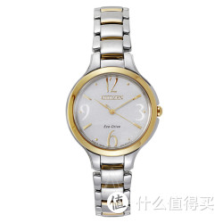 CITIZEN 西铁城 EP5994-59A Eco-Drive 女士光动能镀金腕表 