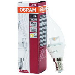 OSRAM 欧司朗 LED透明拉尾泡 3.3W E14 暖白色*16件