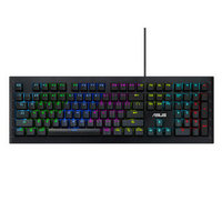 ASUS 华硕 GK1100 激战系列 RGB幻彩背光 机械键盘 黑色 cherry MX青轴