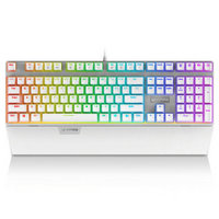 RAPOO 雷柏 V720 RGB全彩背光 电竞机械键盘 机械茶轴 白色版