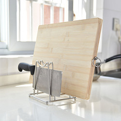 洁升 厨房用品 不锈钢菜板架 砧板架 刀架 沥水架 置物架子