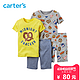 Carter's4件套装短袖上衣短裤居家服紧身款男婴幼儿童装321G087