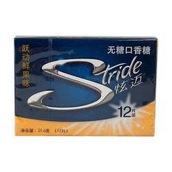 Stride 炫迈 无糖口香糖（跃动鲜果味）21.6g/盒（12片）